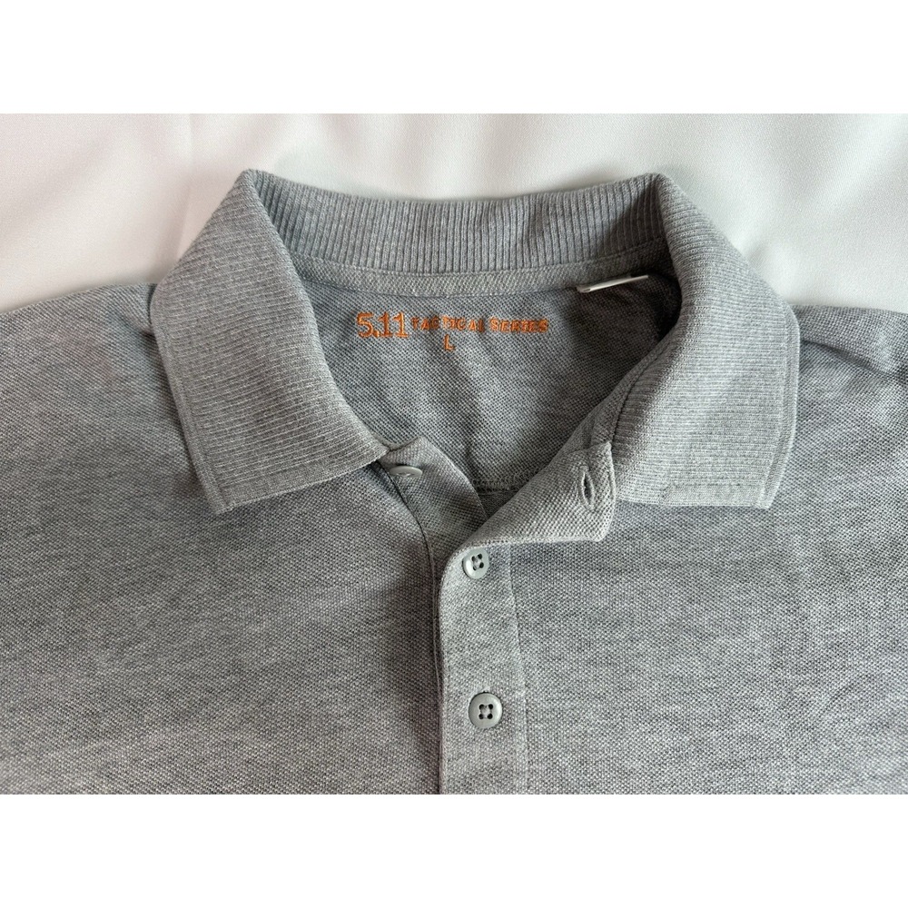5.11 Tactical Series Polo Shirt Mens Large Gray Short Sleeve Workwear